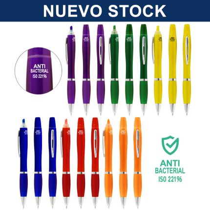 Bolígrafo Anti-Bacterial Destacador CO30