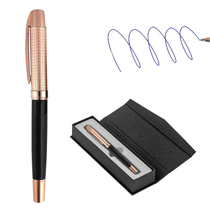 Roller Metálico Encobrizado Negro con estuche L76+B