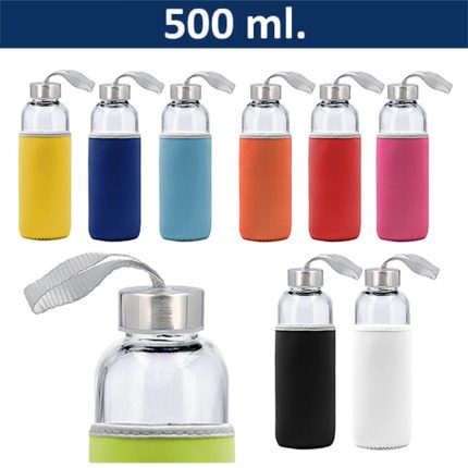 Botella Vidrio con funda M28