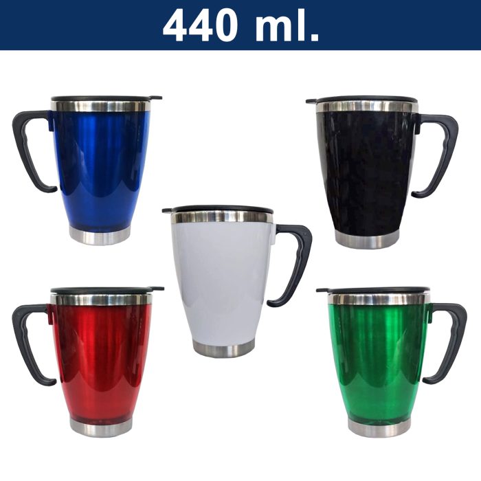 Mug Térmico Cónico Acero Inoxidable PVC M29