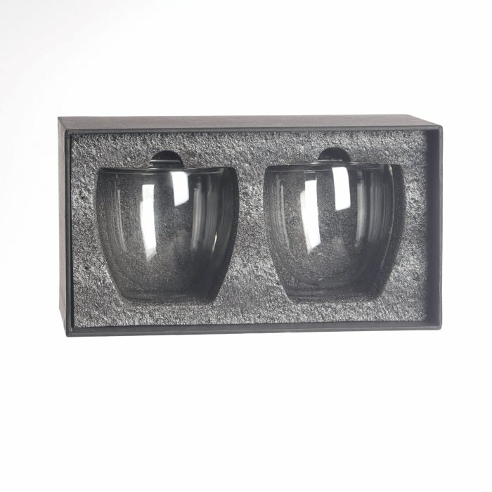 Set de 2 vasos de vidrio doble pared M5