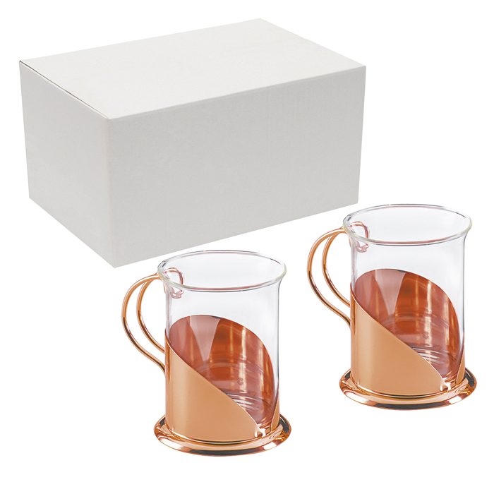 Set de 2 tazas para café encobrizadas M69