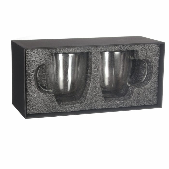 Set de 2 vasos de vidrio doble pared M8