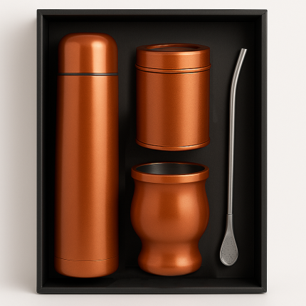 Set de Mate color Cobre con Bolso MAT01