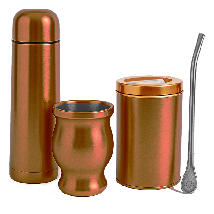 Set de Mate color Cobre con Bolso MAT01