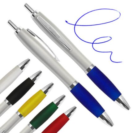 Bolígrafo Plástico Colores Plateado B12