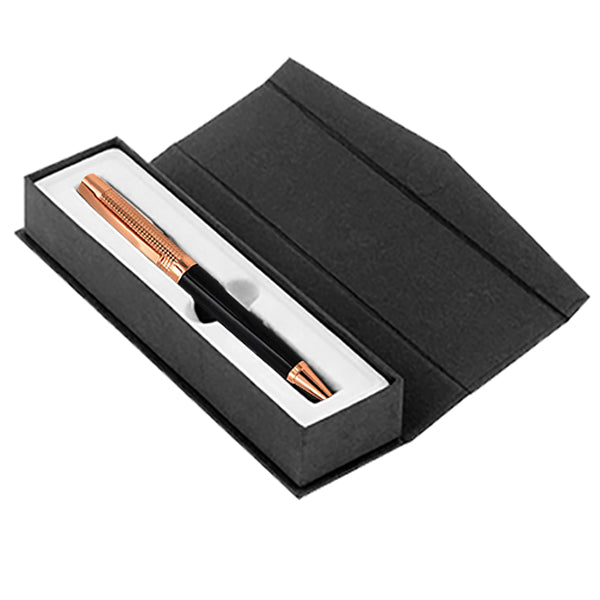 Bolígrafo Metálico Encobrizado Negro con estuche L75+B